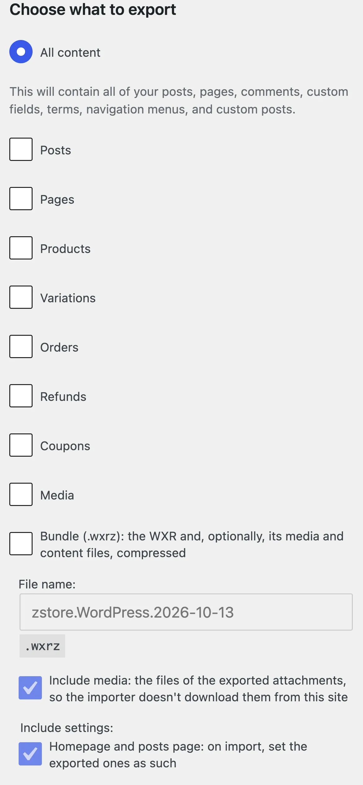 The classic screen on a phone: bundle options with 40px rows.